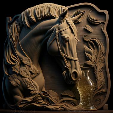 3D model st Absinthe horse famous animal (STL)